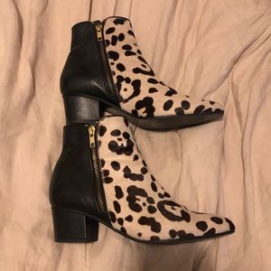 MODE COLLECTIVE LEATHER PONY HAIR BOOTS